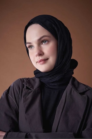 Bambu Şal Tesettür, Pamuklu, Hafif, Rahat, Şık, Yüksek Kalite, Hijab, Shawl, Original, Lux Siyah