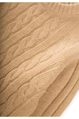 Cigit Saç Örgülü Kazak 1-8 Yaş Hardal Sarı Hardal Sarı