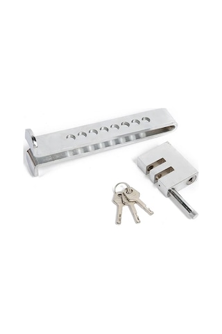 Willowhaven 1 Adet Evrensel Araç Debriyaj Kilidi Paslanmaz Çelik Çalışma Önleyici Direksiyon Fren Pedalı Emniyet Aracı Gümüş