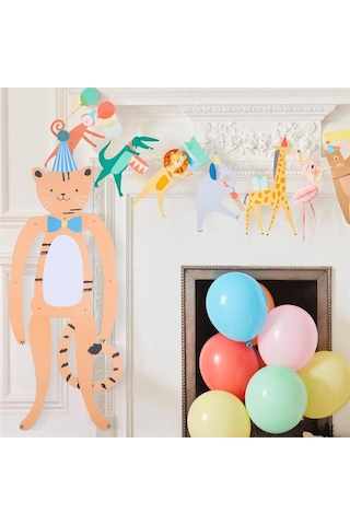 Meri Meri - Party Animal Decorations - Parti Hayvanları Asılan Süsler - 4 Adet Çok Renkli