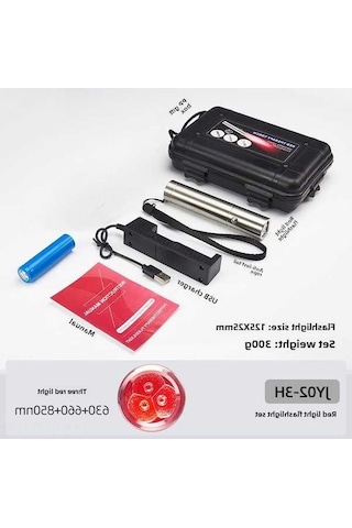 Fortunelane 3 Led Kırmızı Işık El Feneri 630+660+850nm Inframerahat, Dış Mekan Acil Durumlar İçin Dayanıklı, Pp Kutulu - Amazon Ö