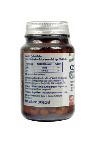 Osende Çinko & Bakır 60 Kapsül 2 Adet