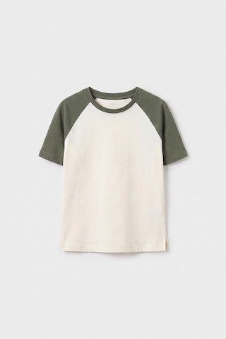 Ekru-haki Standart Fit Reglan Kollu Kız Çocuk T-shirt - 75180 Ekru/haki
