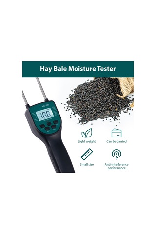 Moveevo Md7832 Tahıl Nem Ölçer, Çift Metal Prob, Lcd Ekran, Sesli Hatırlatıcı, 14 Tahıl Türü, Direnç Metodu, 4xaa Pil Pil Hariç