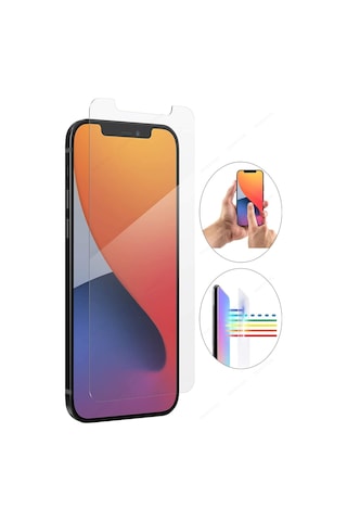 Apple Uyumlu iPhone 12 Mini Ekran Koruyucu Nano Temperli Esnek Cam 9d Yüksek Ekran Koruma Camı Renkli