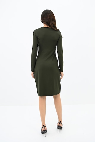 Koza Butik Kadın Fermuar Dekolteli Mini Elbise 5199-24 001