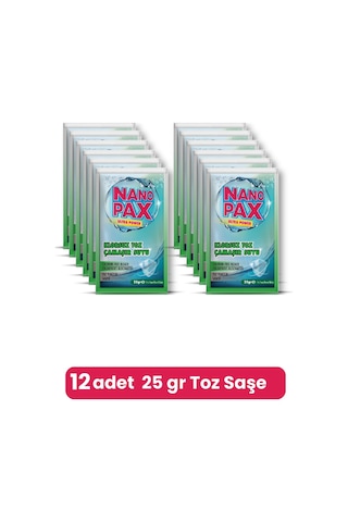 Klorsuz Çamaşır Suyu Toz Temizlik Saşesi 12 Adet X 25gr 12'li Set
