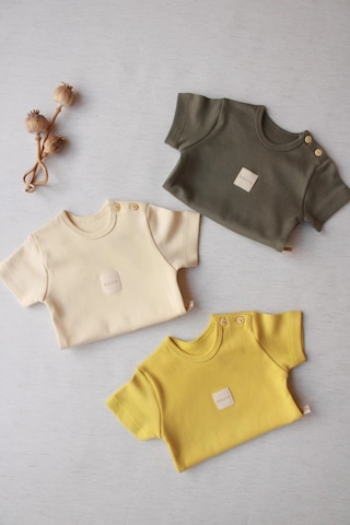 Oh La La Koala 3lü Basic Kısa Kollu Çıt Çıtlı Body Zıbın Model 8 Çok Renkli