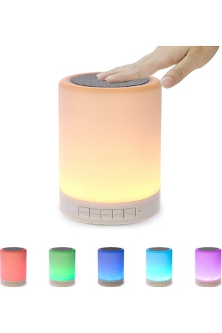 Platoon CL-671 Rengarenk Dokunmatik Gece Lambası Özellikli Bluetooth Hoparlör