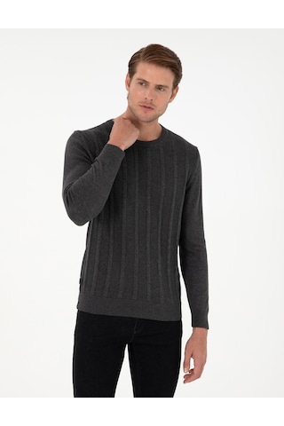 Pierre Cardin Erkek Antrasit Melanj Kazak /triko 50300531-vr081 Antrasit Melanj