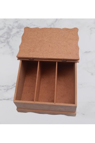 1448bng90068hobi Dekoratif Çay Kutusu Ahşap Mdf Ham El Yapım