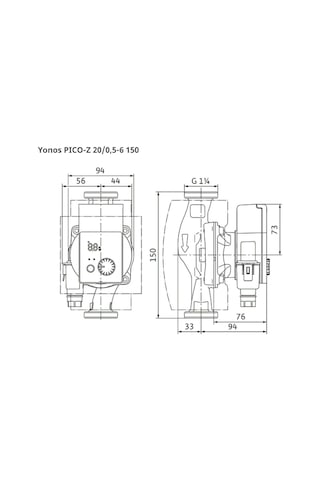 Wilo Yonos Pico Z 20/0.5-6 150 Frekanslı Re-sirkülasyon 3/4''