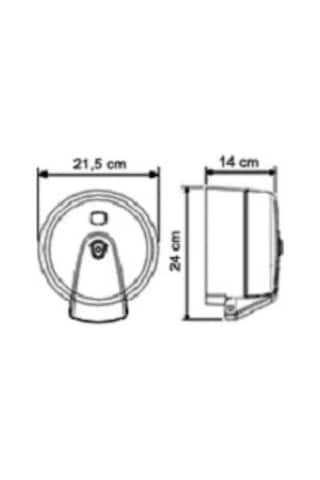 Vialli K3 Mini Cimri İçten Çekmeli Tuvalet Kağıdı Dispenser Beyaz