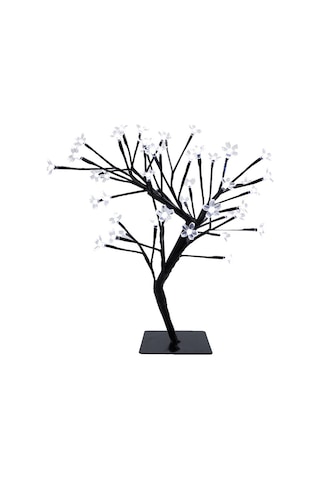 Kiraz Çiçeği Bonsai Ağacı, 48 Sıcak Beyaz Led Işık, Özelleştirilebilir Şekiller İçin Esnek Dallar Ve Pille Çalışan Gece Lambası İle Mekanınızı Süsleyin Çok Renkli