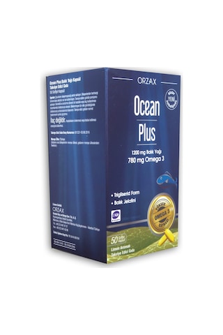 Ocean Plus 1200 Mg Balık Yağı 780 Mg Omega 3 Limon Aromalı