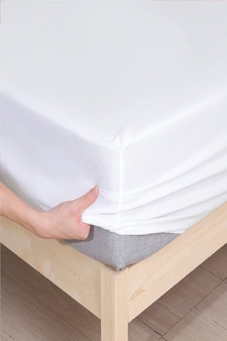 Bebesi Bebe 70x120 Cm Pamuk Sıvı Geçirmez Fitted Alez Beyaz