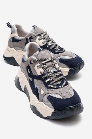 Luvishoes Lecce Lacivert Süet Multi Kadın Spor Ayakkabı Lacivert