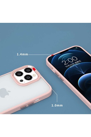 Apple Uyumlu iPhone 14 Plus Kılıf Sararmaz Defens Armour Krom Case