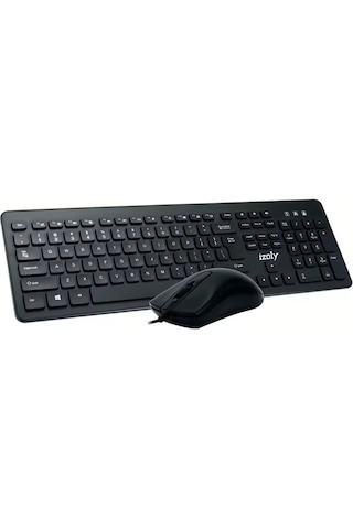 Izoly Km9400 Q-f Klavye Mouse Kablolu Sıyah Diğer