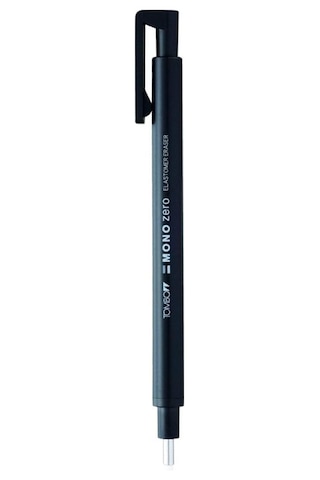 Tombow Mono Zero Kalem Silgi, Yuvarlak Uç, 2,3mm, Siyah