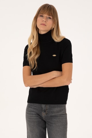 U.S. Polo Assn. Kadın Siyah Boğazlı Kazak 50314835-VR046