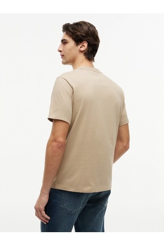 Tommy Hilfiger Ess Seasonal Reg Fıt Solıd Tee Erkek Bej T-shirt - Mw0mw39995