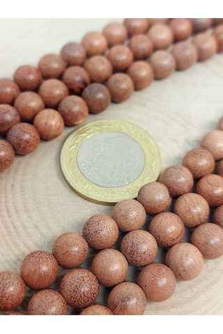 Bileklik Boy Yarım Dizi Ud Ağacı Ahşap 8mm 45262 18cm Uzunluğundadır Çok Renkli