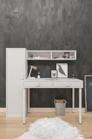 Evdemo Akort Çalışma Masası Beyaz