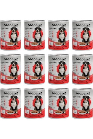 Foodline Kuzu Etli Yetişkin Köpek Konservesi 12 x 400 G