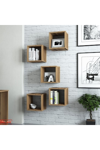Variant Variant Box Duvar Rafı - Ceviz