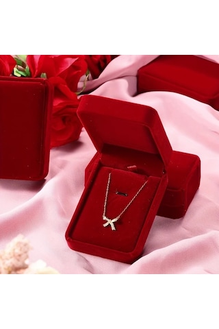 Willowhaven 8 Parça Kırmızı Kadife Mücevher Kutusu Kolye Küpe Saklama Kutusu