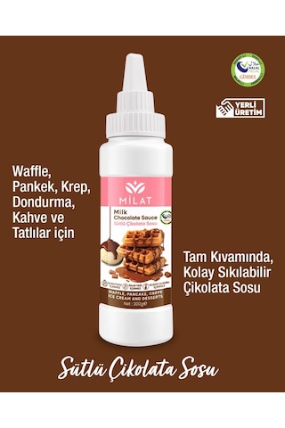 Sütlü Tatlı Sos 300 G - Waffle & Krep & Pankek & Tatlı & Dondurma Sosu