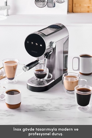 Karaca Coffee Art Dijital 20 Bar Öğütülmüş Espresso, Cappuccino ve Kapsül Kahve Makinesi