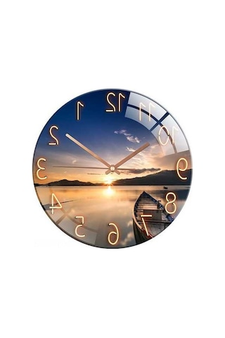 Novahub Özel Tasarım Sessiz Saat - Avrupa Kuartz, Dayanıklı Cam, Çok Renkli Koleksiyon Çok Renki