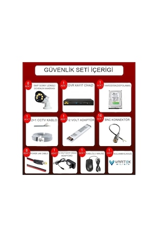 8 Kameralı Set 1000 Gb Hdd Full Hd Gece Görüşlü Güvenlik Kamerası Sistemi-sabit İp Gerektirmez-