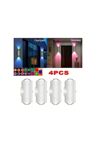 Willowhaven 4pcs White Akıllı Gece Işığı Hareket Sensörlü Led Duvar Aydınlatma Şarj Edilebilir Rgb Gece Lambaları Yatak Odası Oturma Odası İçin Kırmızı