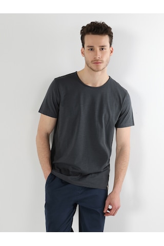 Colin's Colins Regular Fit Bisiklet Yaka Basic Antrasit Erkek Kısa Kol Tişört Cl1058580 Antrasit