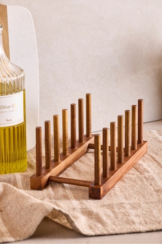 Akasya 6 Bölmeli Tabaklık Kahverengı Kahverengi