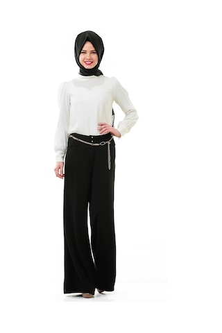 Soralline Kadın Abiye Pantalon 1678 Siyah Siyah