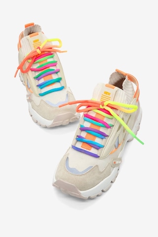 Tonny Black Rahat Kalıp Renkli Lastik Boğazlı Bağcıklı Sneaker Kadın Bej Sneaker Tbtdyz1903