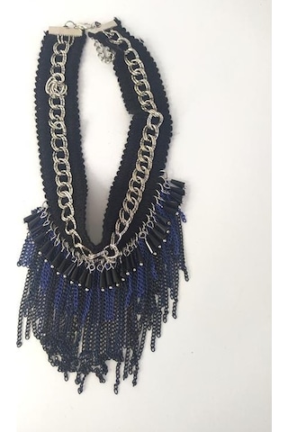 Kadın Kolye Gerdanlık Choker Bohem Kolyeler El Yapımı Uzun Püskül Boncuklar 13901 Çok Renkli