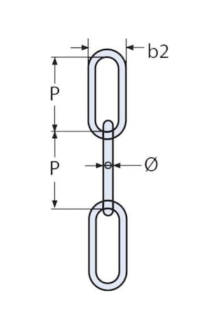 3 MM Paslanmaz Uzun Bakla Zincir Din763