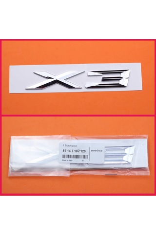 Bmw X3 Krom Bagaj Yazı Logo 175Mm