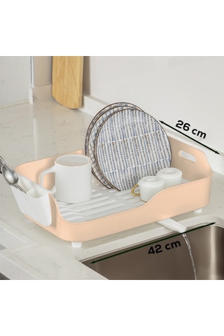 Porsima Akl-060 Bej Lüks Tabaklık Bulaşıklık Bulaşık Sepeti