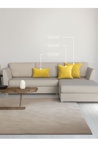 Br Perle Home Daily Series Güneş Sarısı Rengi Kırlent Yastık Kılıfı Güneş Sarısı