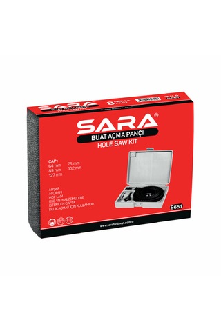 Sara S661 Buat Açma Panç Seti 8 Parça, 64-127 Mm