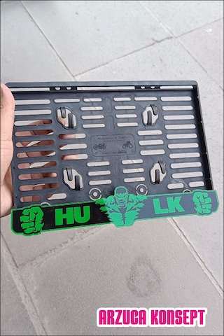 Motor Plakalık - Hulk Yazılı Plakalık - Hulk Motorsiklet Plakalık Pleksi Plakalık