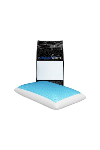 Viscofoam Evva Terletmeyen Ortopedik Yastık Serinleten Visco Yastık Jelli Yastık 59x39x13cm