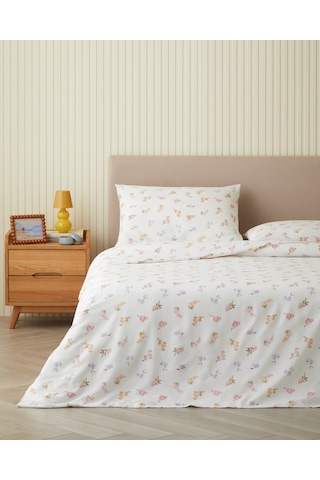 English Home Wisteria Kolay Ütülenir Tek Kişilik Nevresim Seti 160x220 Cm Lila-turuncu