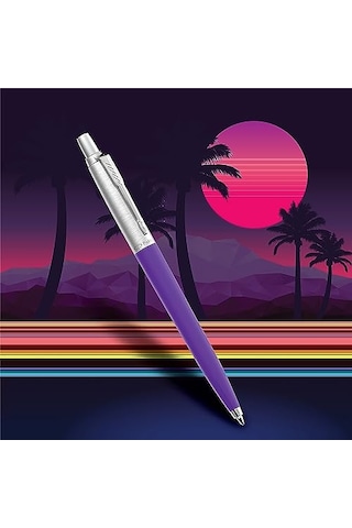 Jotter Originals Tükenmez Kalemler Retrowave Koleksiyonu Vermilion Kırmızı Ve İndigo Moru Mavi Mürekkep Orta Nokta 2 Adet ---